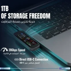 Mini SSD portátil de 1TB Powerology Vaultx - Preto - Imagem 6
