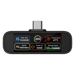 Alternative view of Mini SSD portátil de 1TB Powerology Vaultx - Preto