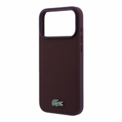 Capa Lacoste Petit Piqué Lacquer Logo Magsafe para iPhone 18 Pro Max e 17 Pro Max Roxo / Bordô - Imagem 5