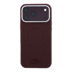 Alternative view of Capa Lacoste para iPhone 18 Pro | 17 Pro - MagSafe - PVC - Petit Piqué - Bordô com relevo