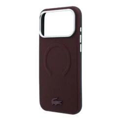 Capa Lacoste para iPhone 18 Pro | 17 Pro - MagSafe - PVC - Petit Piqué - Bordô com relevo - Image 5