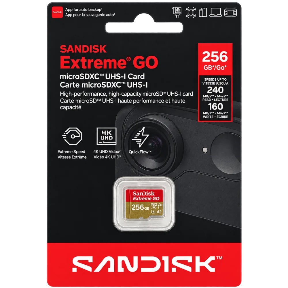 Cartão de Memória SanDisk 128GB Extreme GO microSDXC UHS-I 64GB, 128GB e 256GB - Image 2